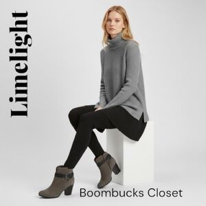 Limelight Women's Gray Black Faux Suede Booties 7.5